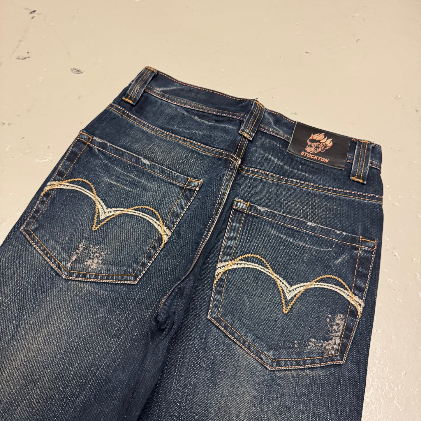 2000‘s Stockton Japanese Archive Baggy Jeans *very rare 28x34