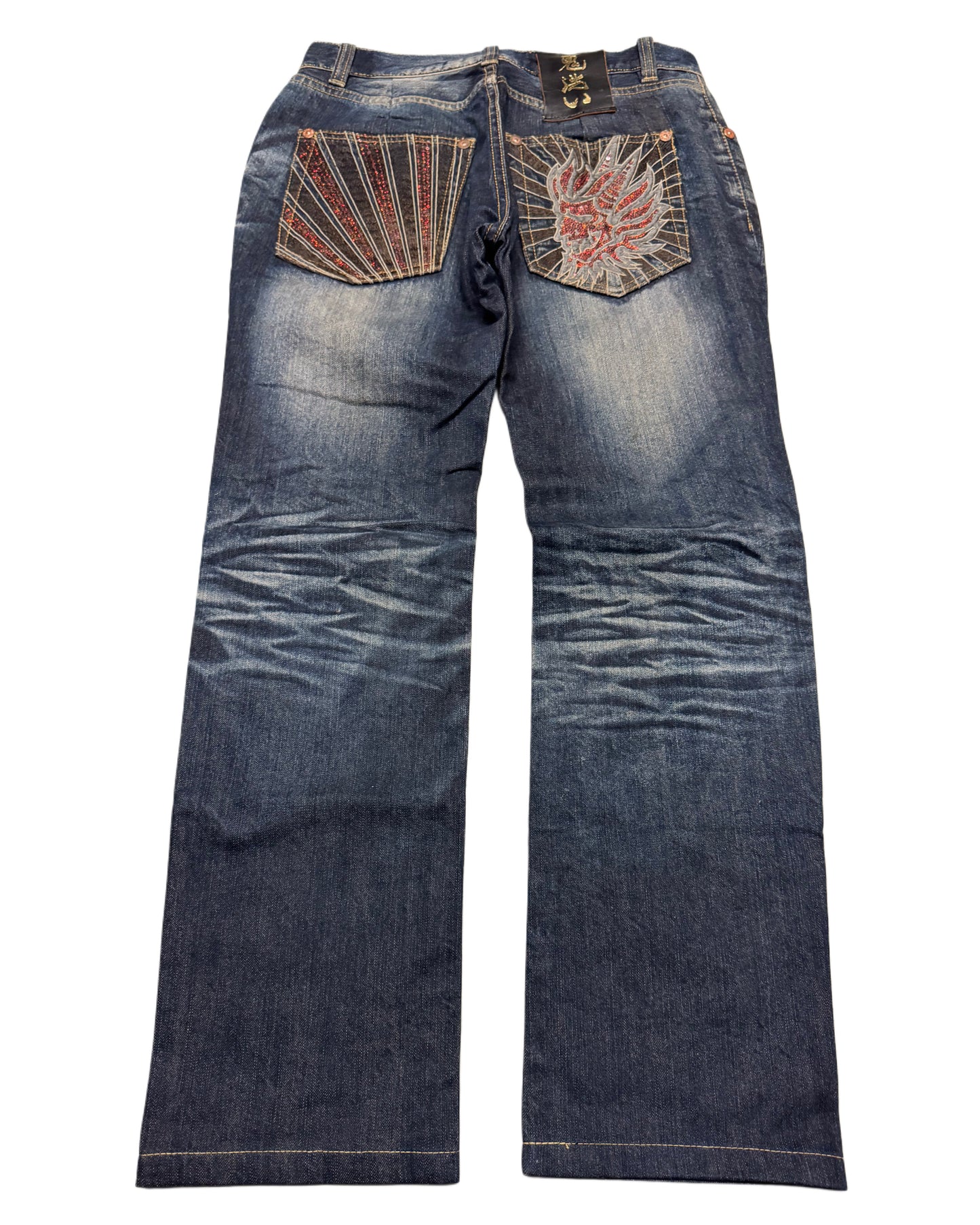 2000‘s Oniarai Japanese Baggy/Straight Jeans *rare 29x29