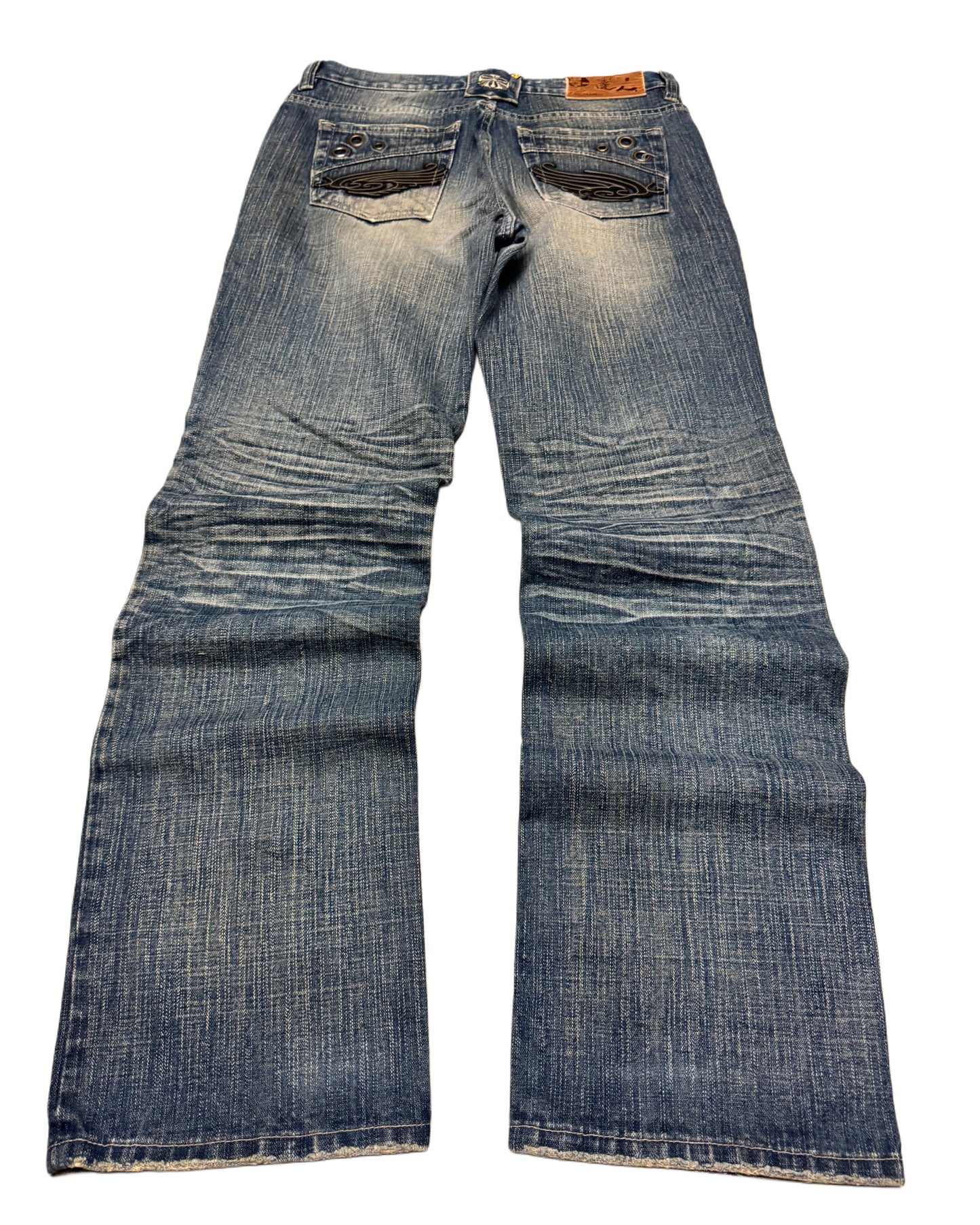 2000‘s Osaka Big Train Japanese Baggy/Straight Heavy Denim Jeans *very rare 30x33