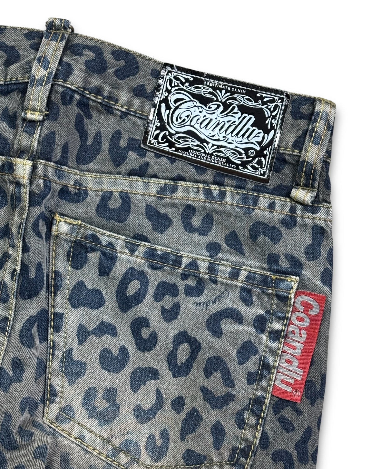 2000's Coandllu Straight Leo Print Jeans *rare 32x30 (M)