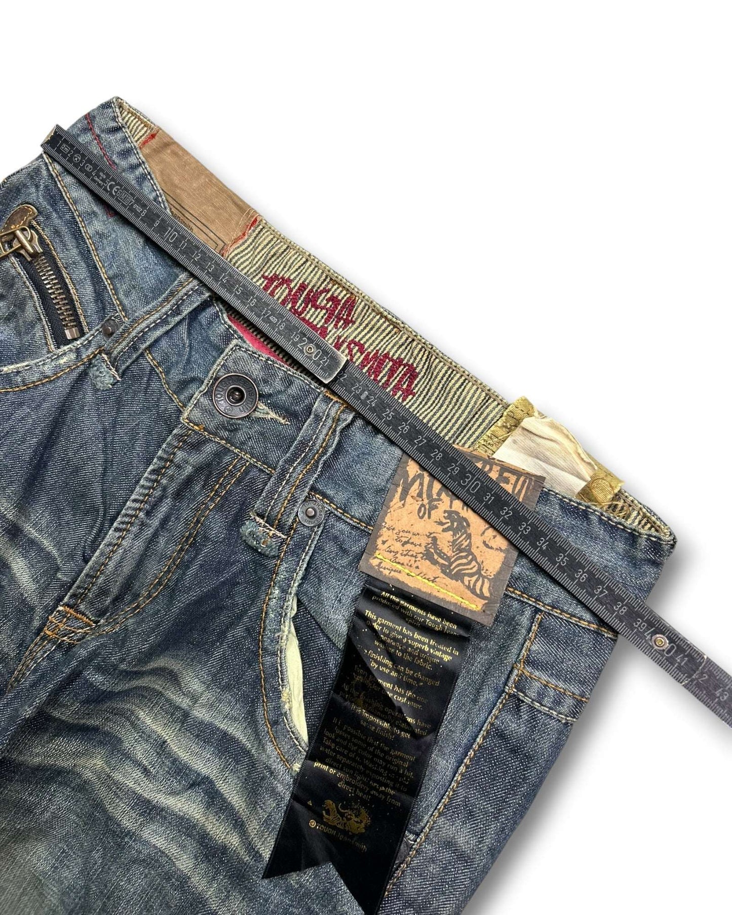 2000's Tough Jeansmith Straight/Baggy Deadstock Japanese Jeans *very rare 30x32 (M)