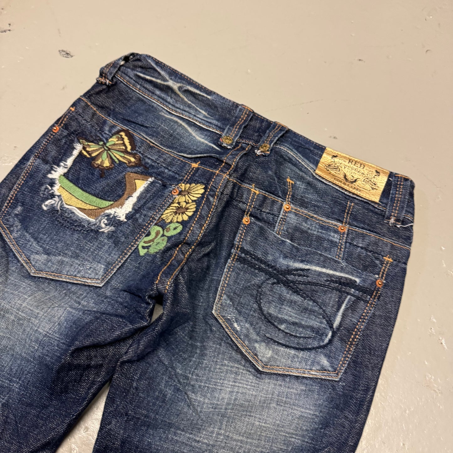 2000‘s Red Pepper Japanese Low Waist Flared Jeans Women‘s *rare (Size 24)