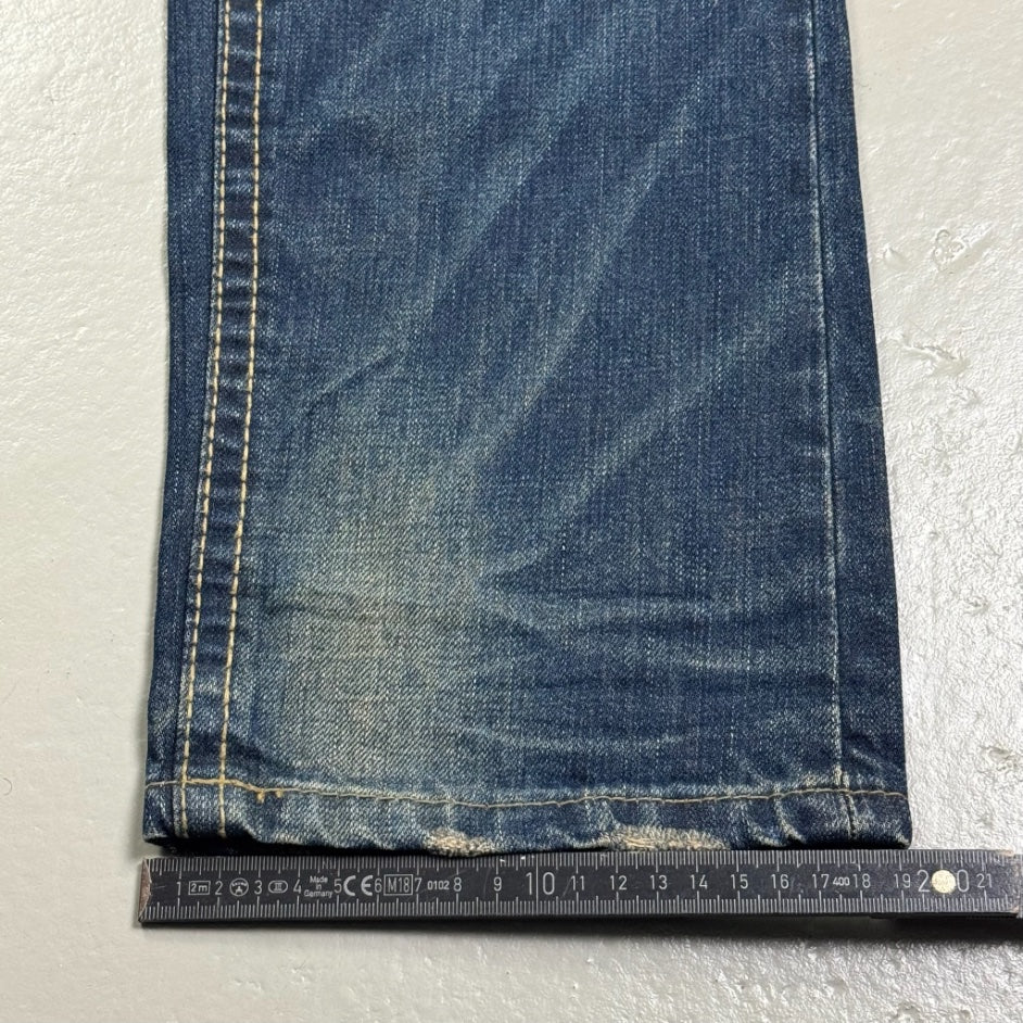 2000’s Lolita Japanese Deadstock Straight Jeans Women’s made in Korea *very rare 30x30