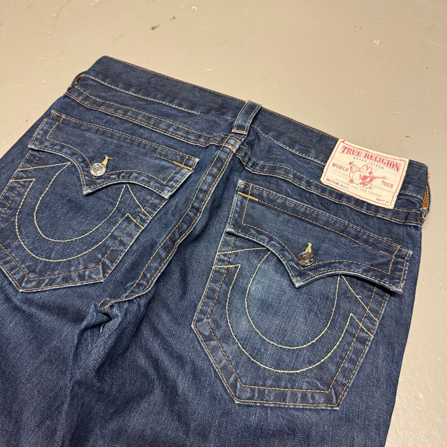 2000‘s True Religion Ricky Baggy Jeans *rare 36x34