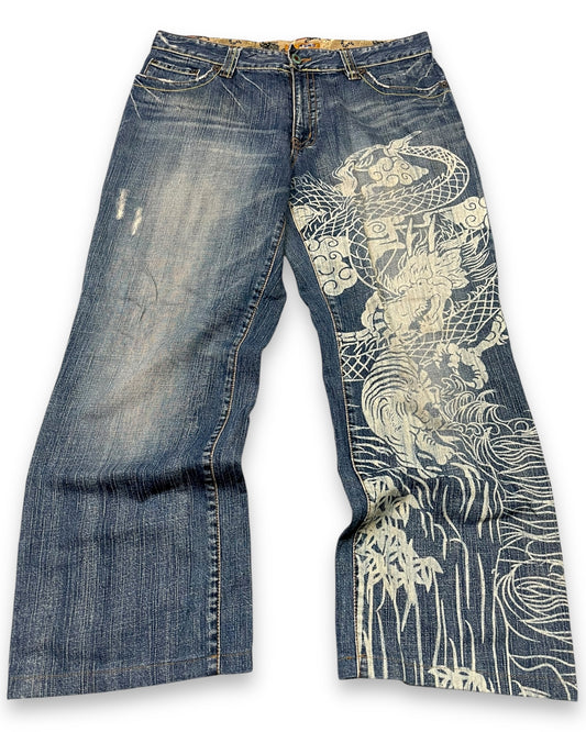 2000‘s Stockton Japanese Baggy Jeans *very rare 34x29