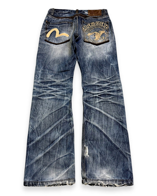 2000’s Evisu Japanese Straight/Baggy Fit Jeans *very rare 30x32