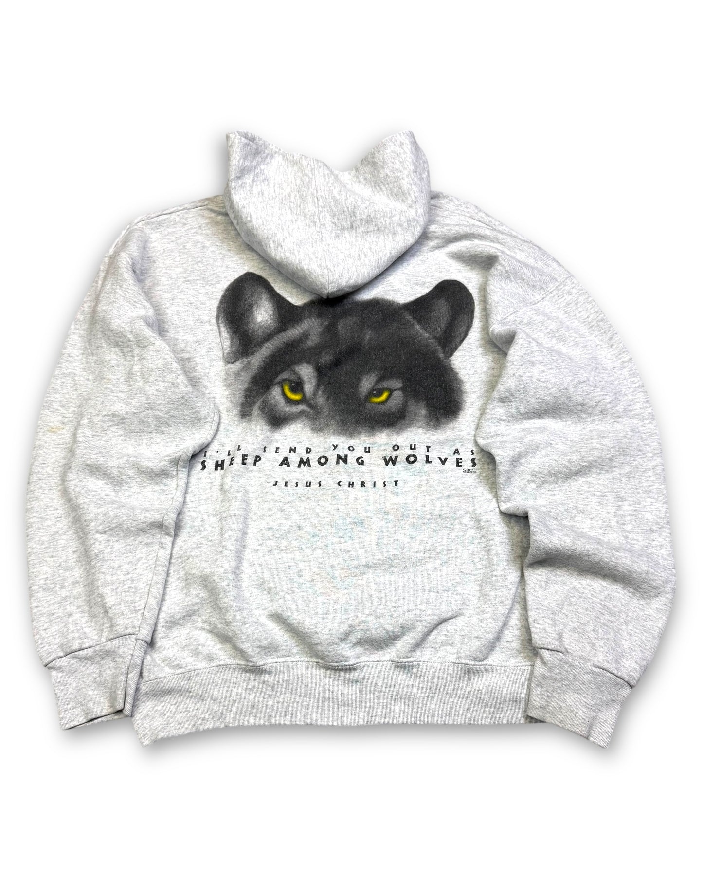 1997 Sheep Among Wolves - Jesus Christ Hoodie *very rare (XL)