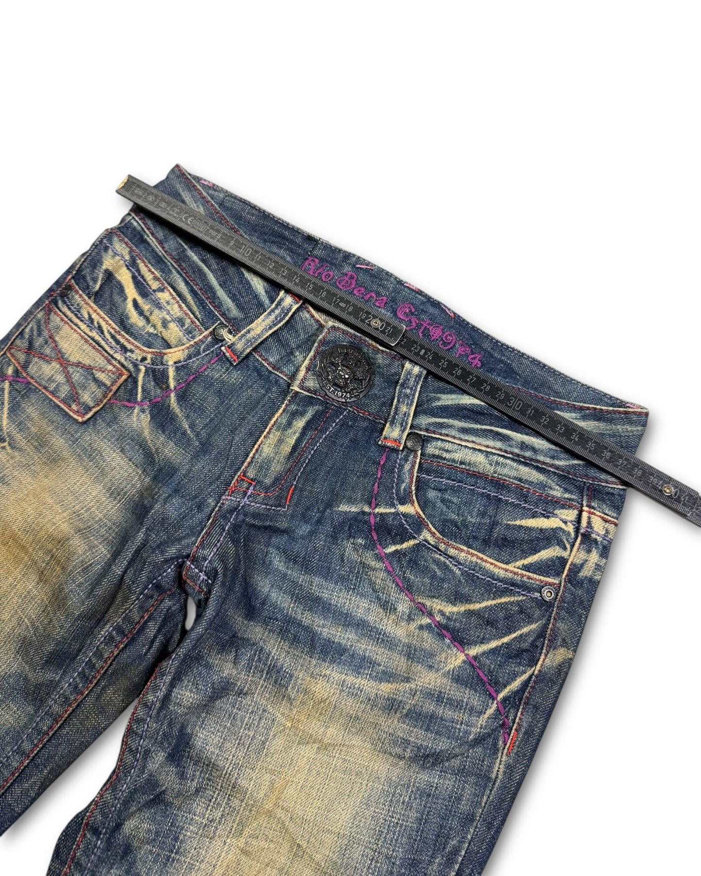 2000's Riobera Japanese Archive Low Waist/Flared Jeans Women's Women's *extremely rare 28x28 (S)