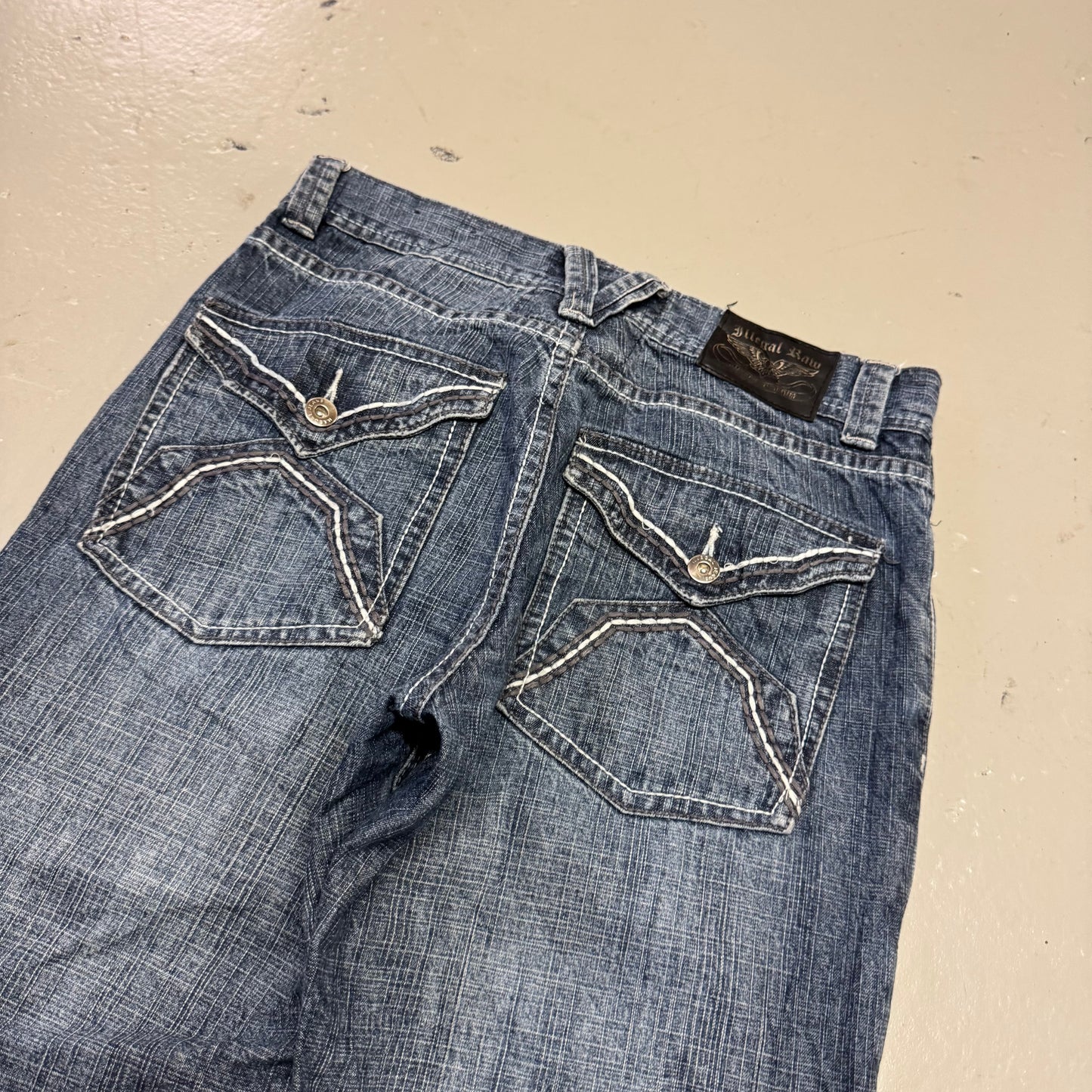 2000‘s Illegal Raw Baggy Jeans *rare 30x30