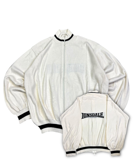 1990‘s Lonsdale London Wool Zip Sweater made in Italy *very rare (L)