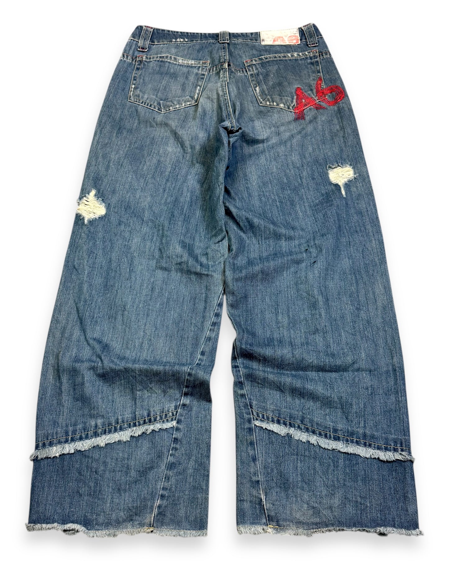 2000’s A6 Hip Hop Baggy Jeans *rare 34x32