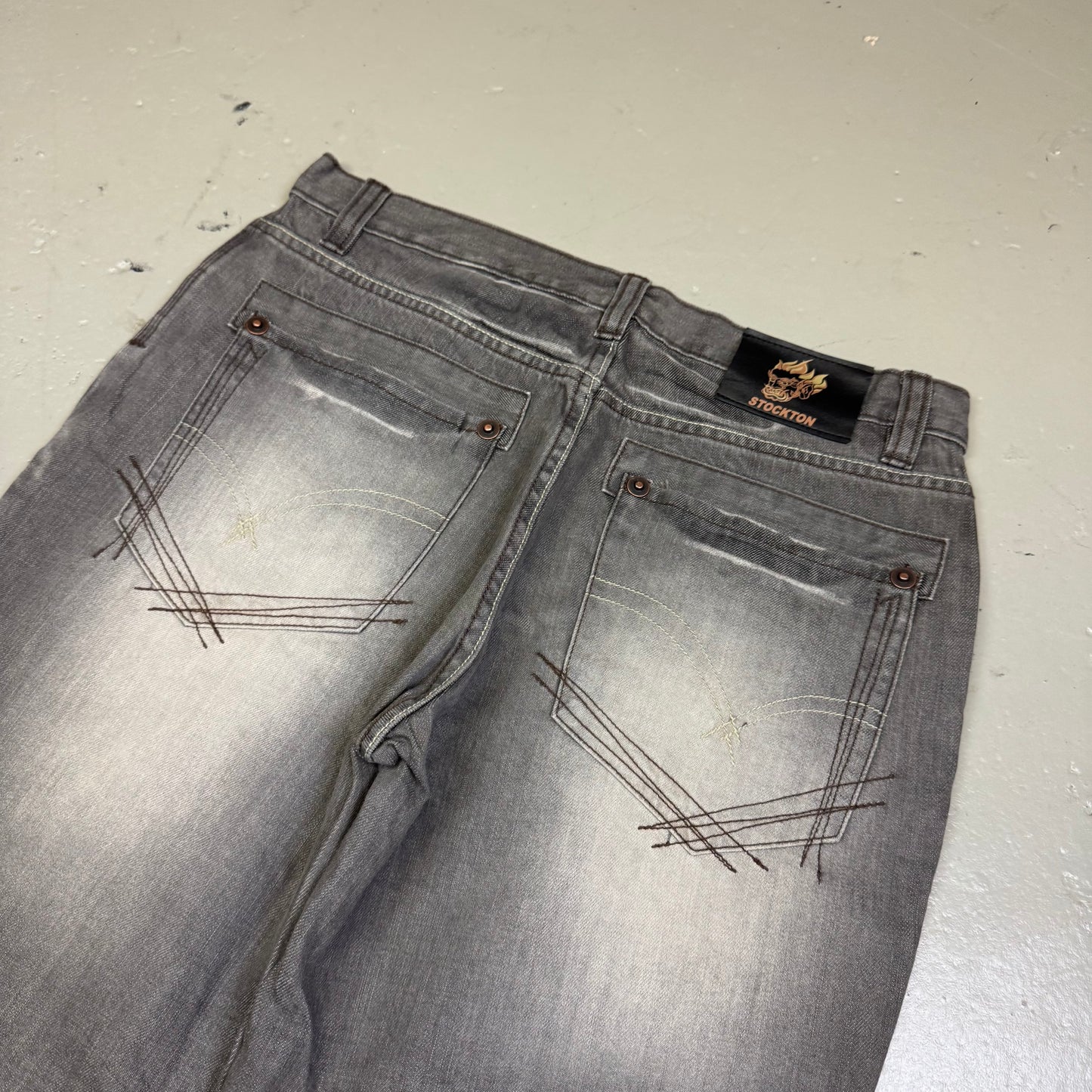 2000’s Stockton Japanese Baggy Jeans *rare 32x34