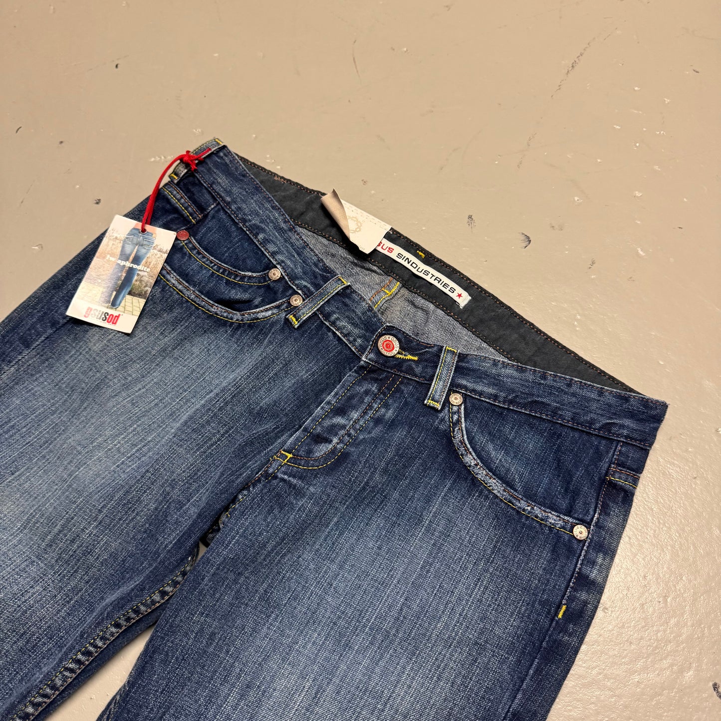 2000‘s Deadstock Gsus Sindustries Flared Low Waist Jeans Women‘s *selten 30x32