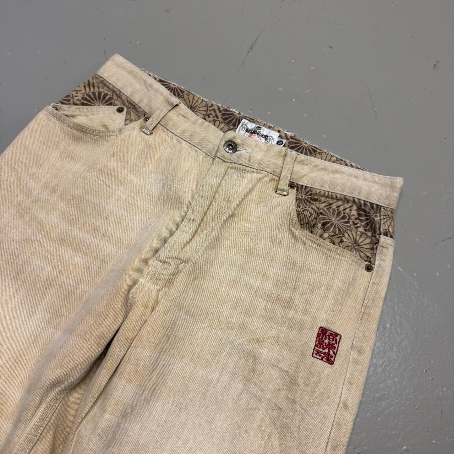 2000‘s Karakuri Tamashii Japanese Archive Baggy Jeans *extremely rare 31x30