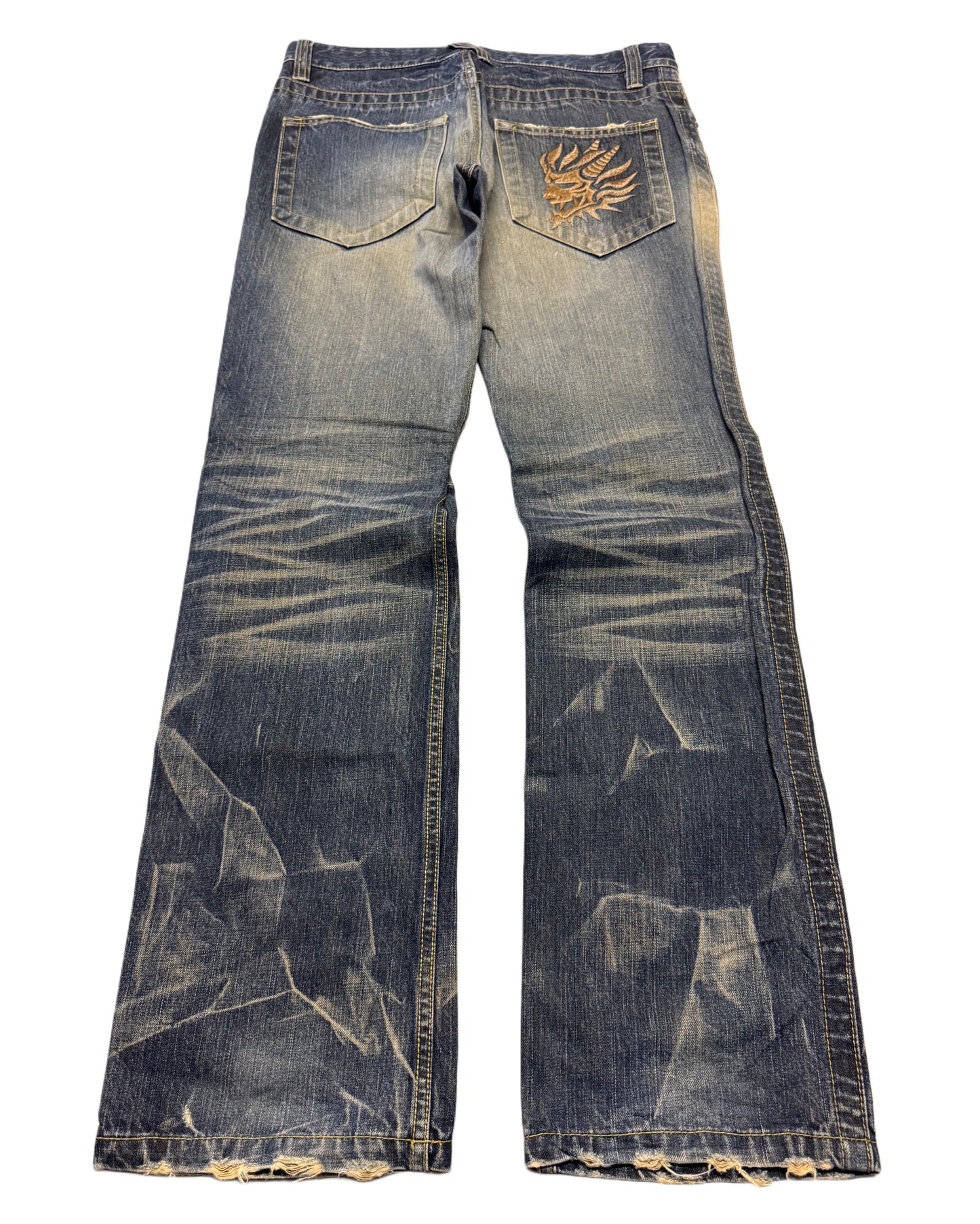 2000‘s Oniarai Japanese Archive Baggy/Straight Jeans *very rare 32x32