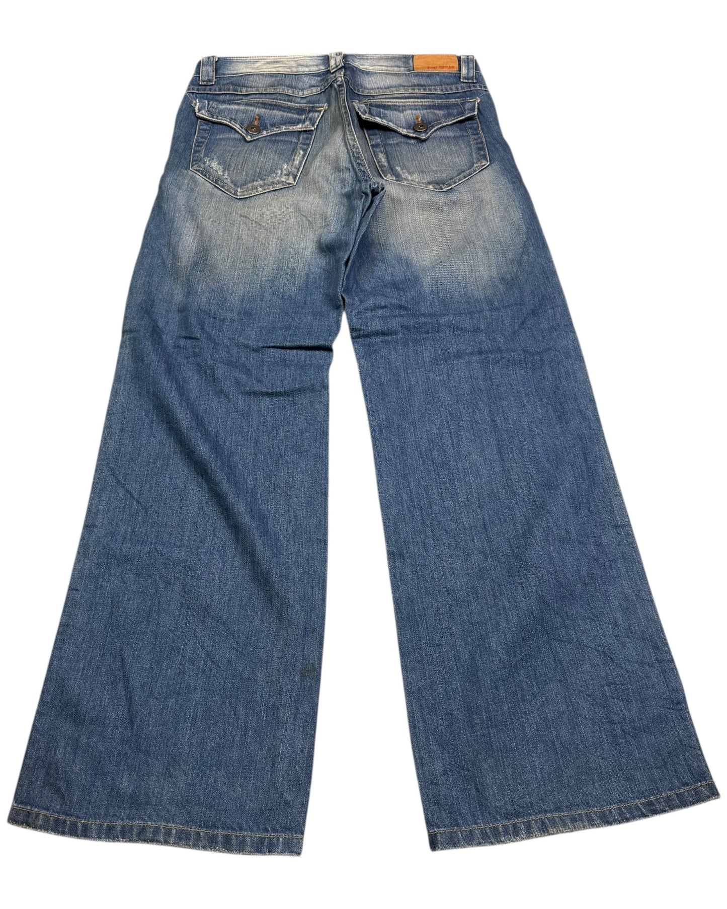 2000‘s Blue Boy Hip Hop Heavy Denim Baggy Jeans *rare 34x32