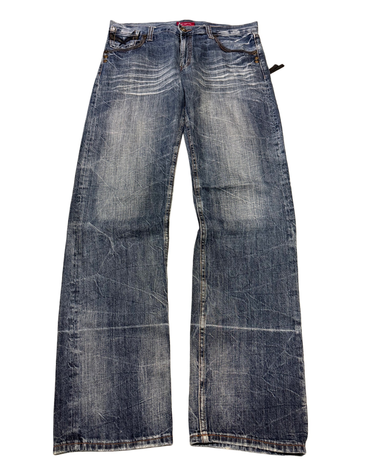 2000‘s Wing Baggy/Straight Y2K Jeans *rare 34x34
