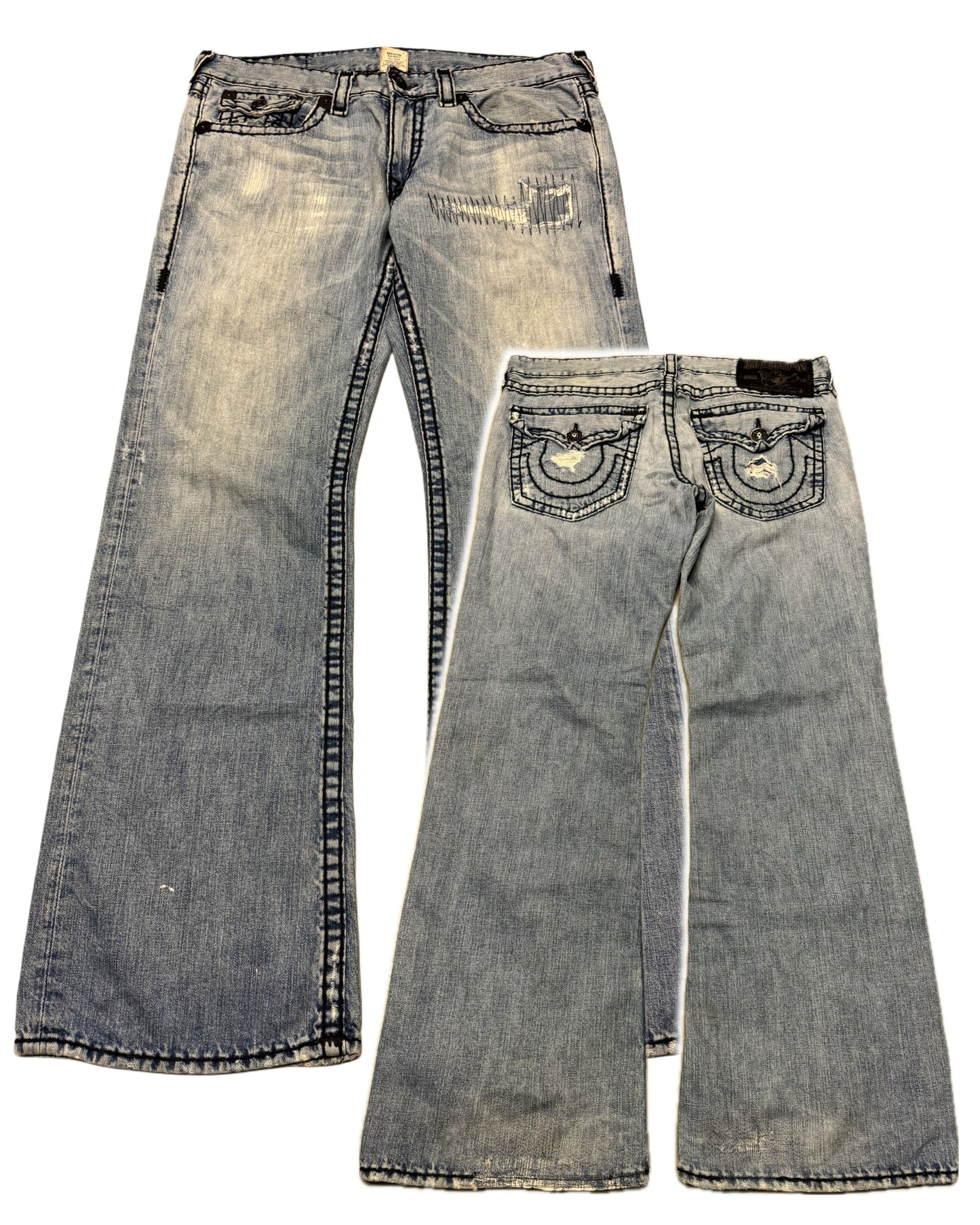 2000‘s True Religion Baggy Bootcut Jeans made in U.S.A. *selten 36x33