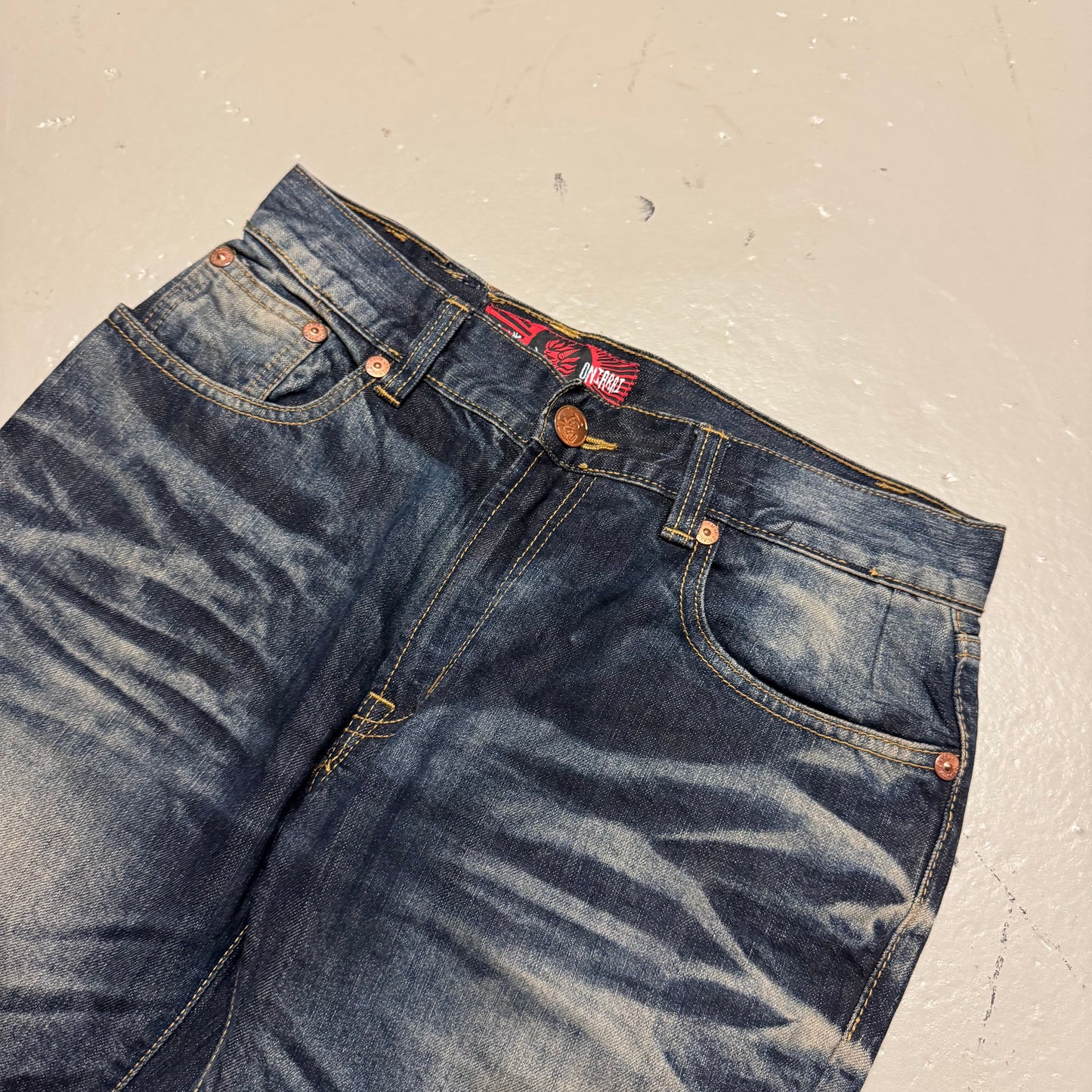 2000‘s Oniarai Japanese Baggy/Straight Jeans *rare 29x29