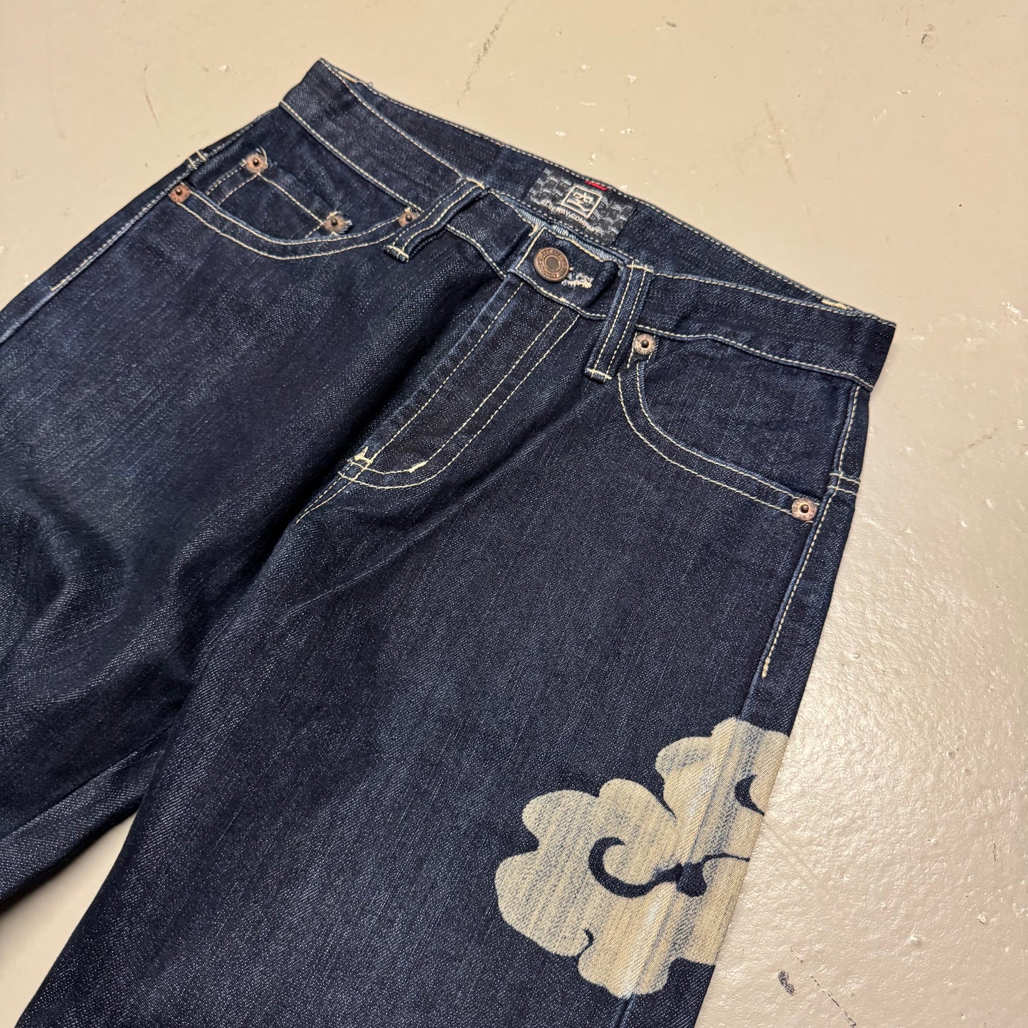 2000‘s Blue Way Japanese Baggy Jeans *rare 28x33