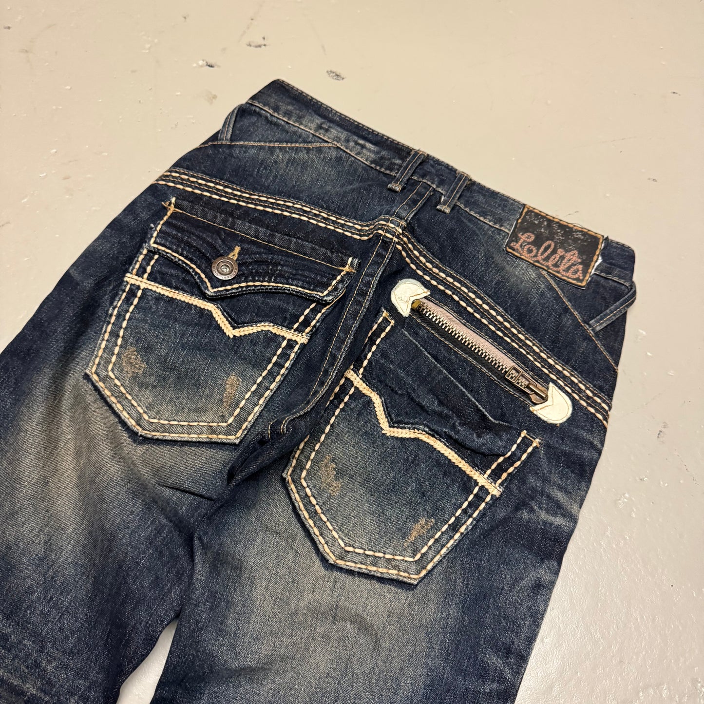 2000's Lolita by Concert Club Japanese Straight Jeans *very rare 28x30
