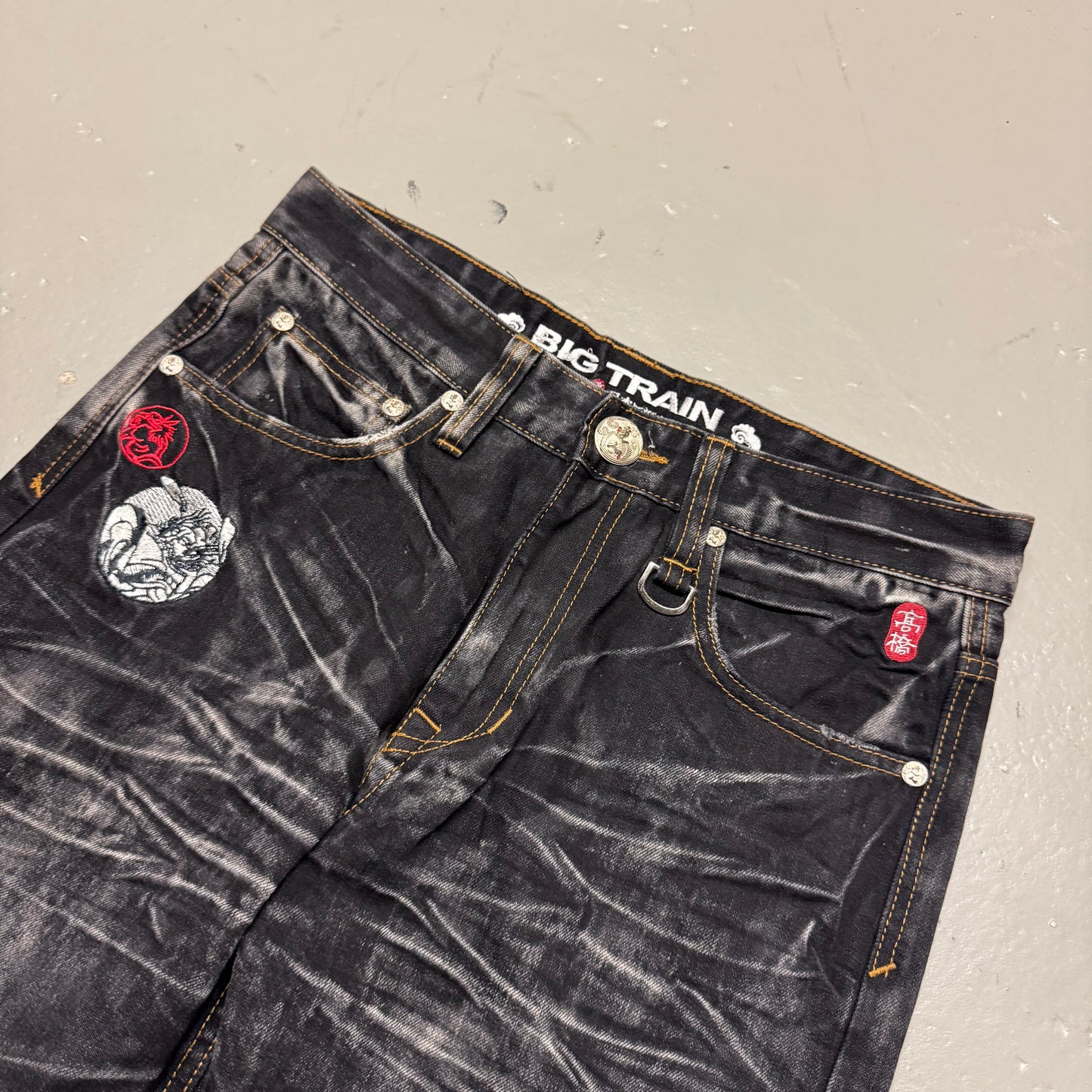 2000‘s Osaka Big Train Japanese Baggy/straight Jeans *very rare 30x29