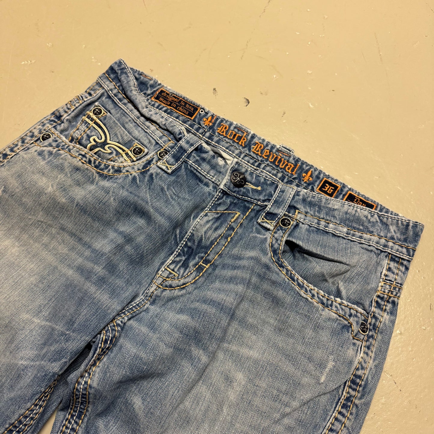 2000‘s Rock Revival Distressed Baggy Jeans *selten 36x32