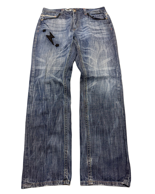 2000‘s Osaka Big Train Japanese Baggy/Straight Jeans *rare 34x34