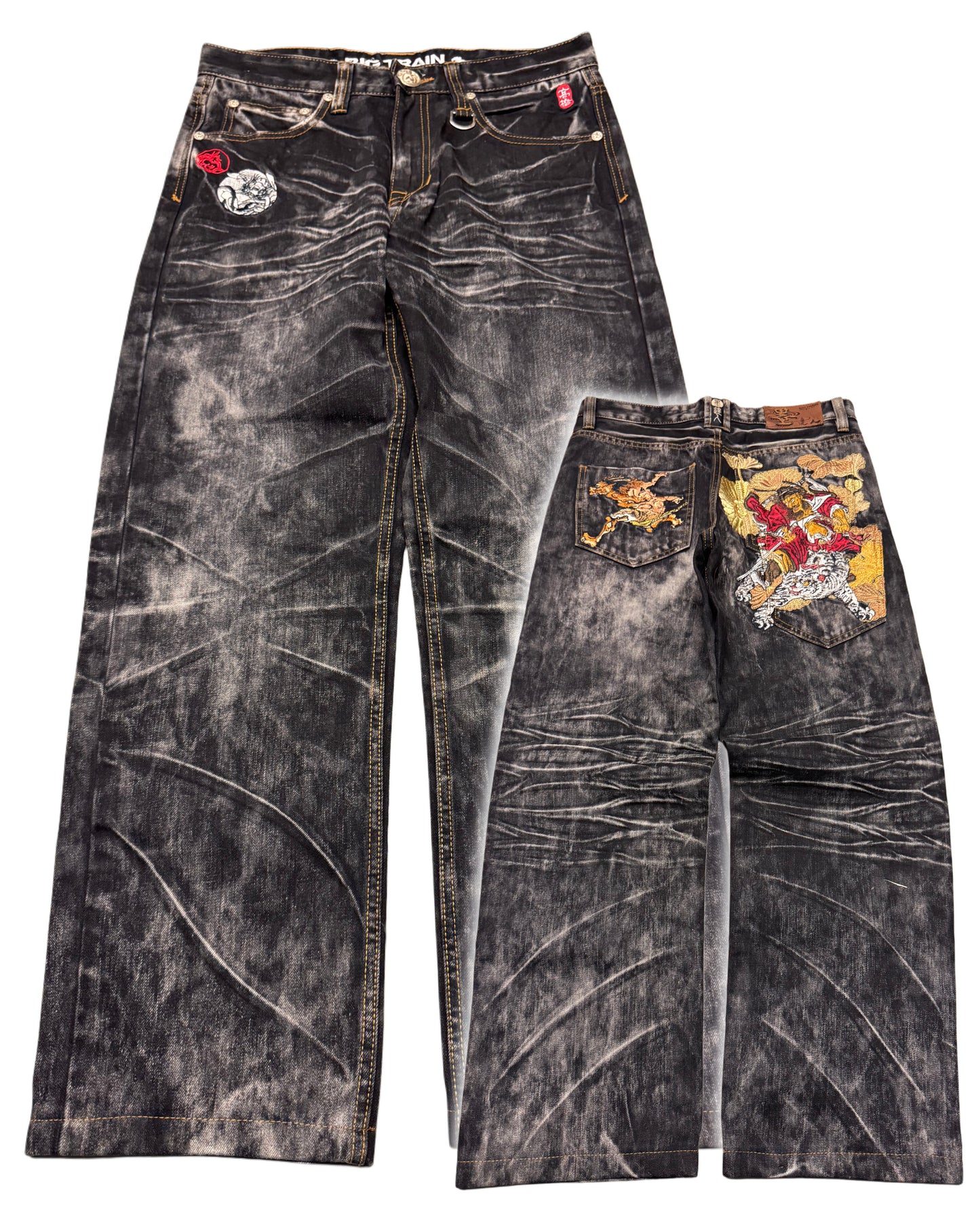 2000‘s Osaka Big Train Japanese Baggy/straight Jeans *very rare 30x29