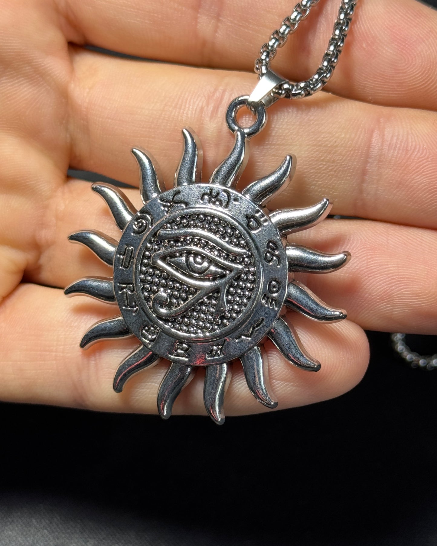 Eclipse Eye Stainless Steel Necklace