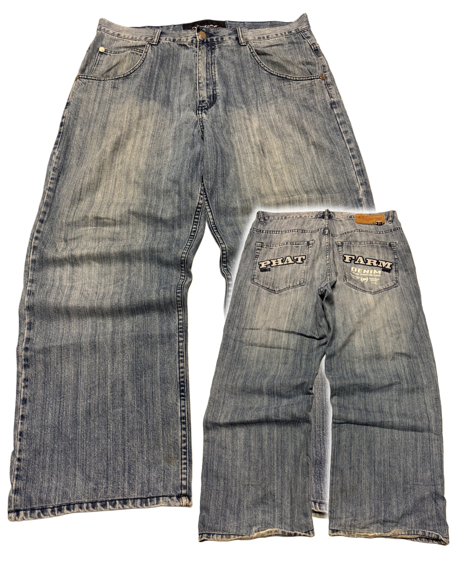 2000‘s Phat Farm Hip Hop Baggy Jeans *rare 36x30