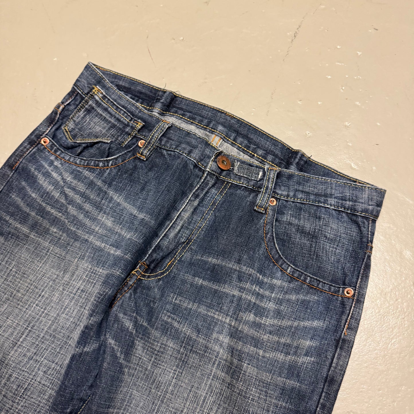 2000‘s Japanese Tiger Baggy/Straight Jeans 32x30