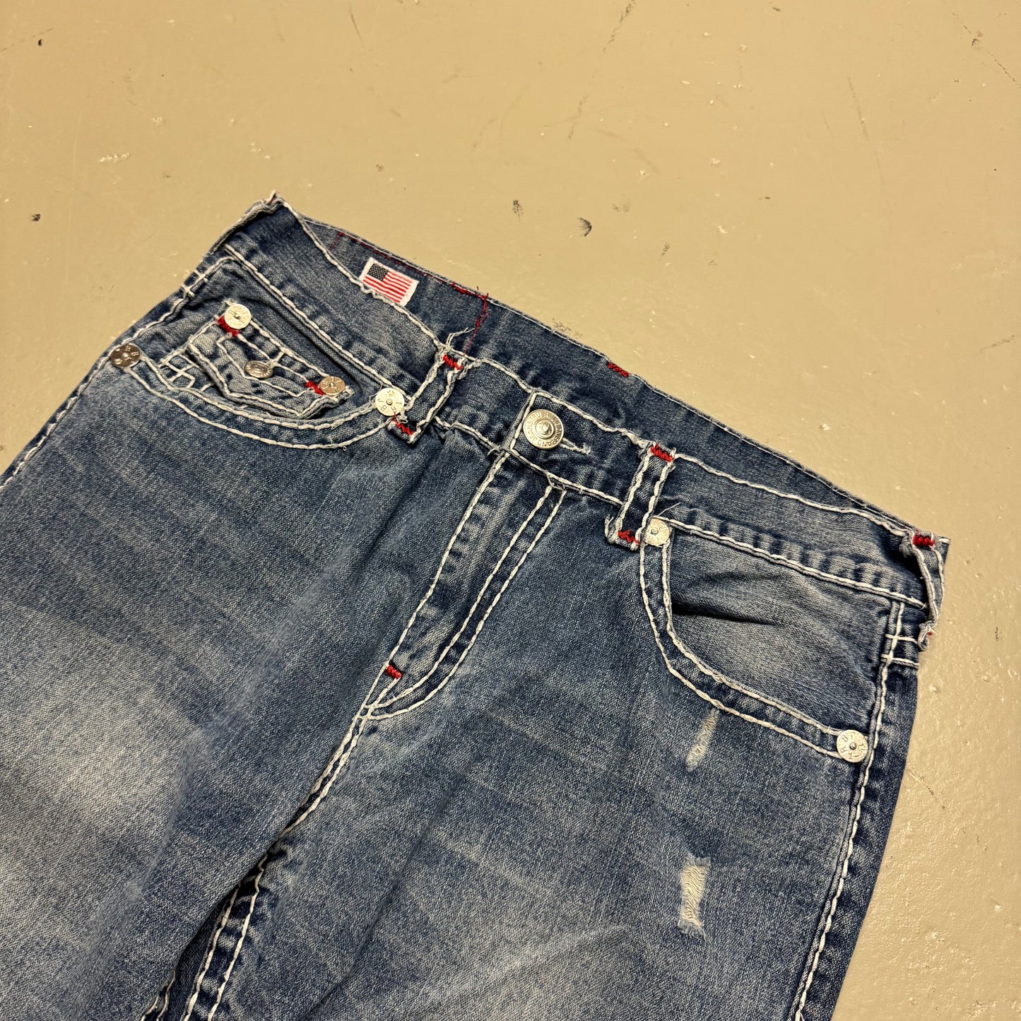 2000‘s True Religion Baggy/Straight Jeans made in U.S.A. *selten 38x34