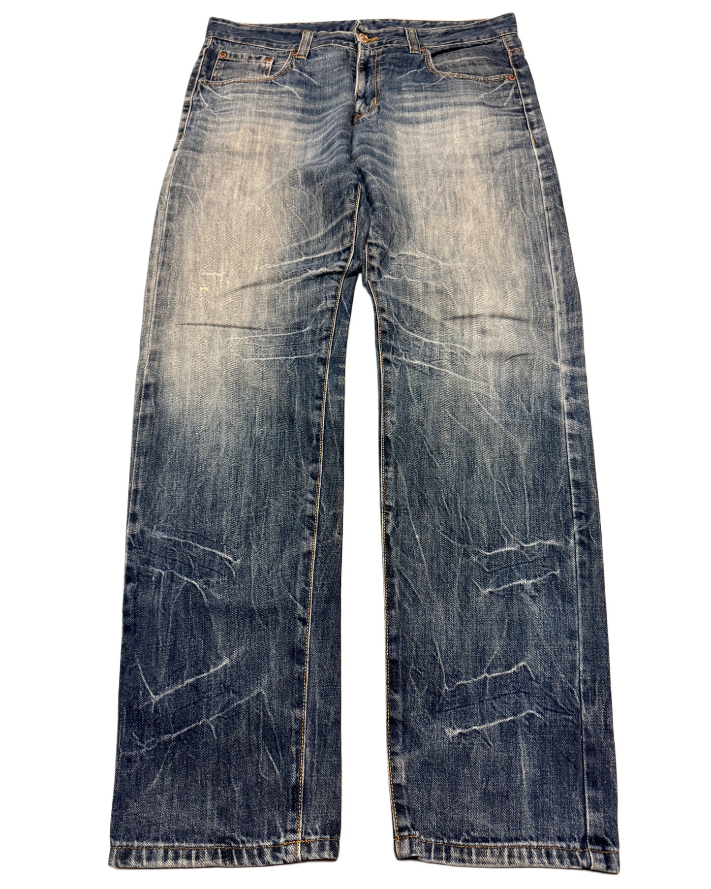 2000‘s Big Group Japanese Baggy/Straight Jeans *very rare 36x32