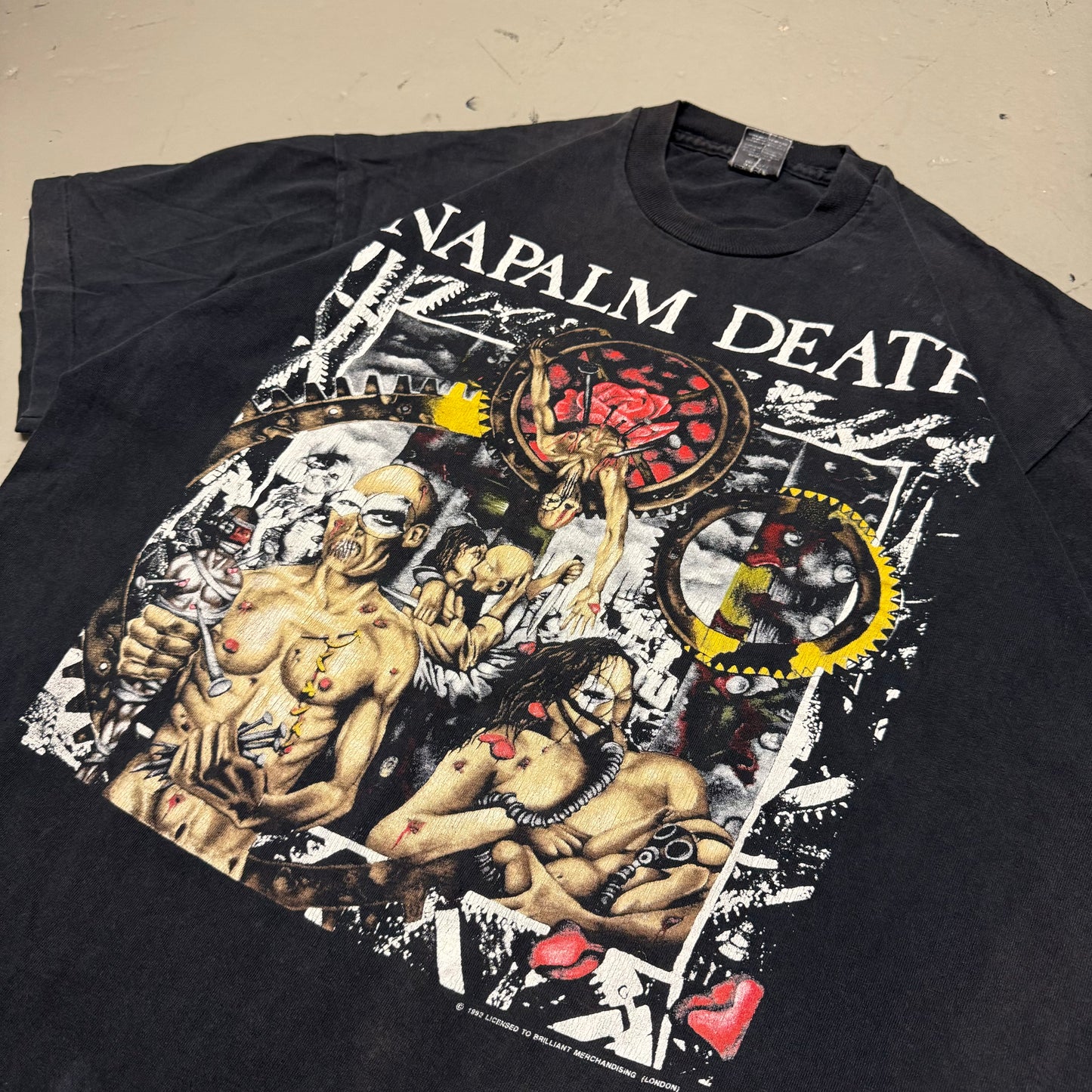 1992 Napalm Death Archive Shirt 'Campaign For Musical Destruction' Europe Tour *extremely rare (XL)