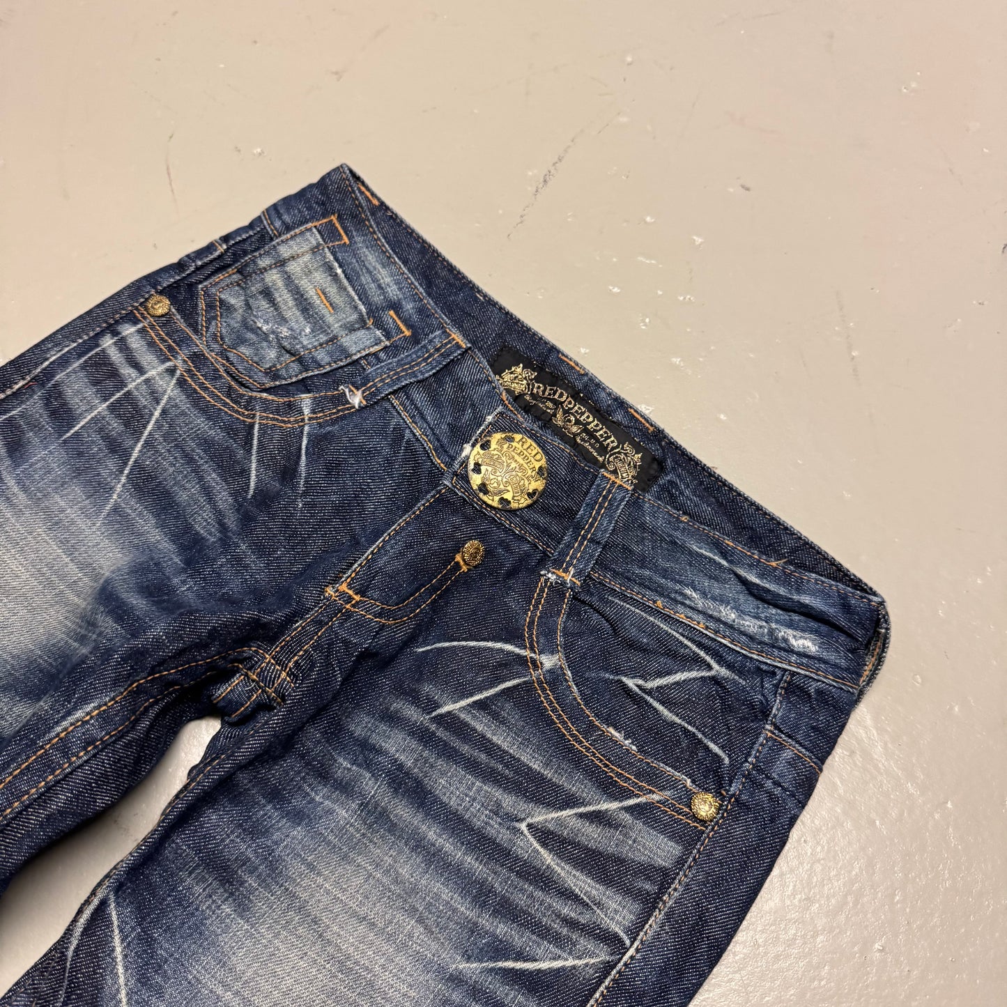 2000‘s Red Pepper Japanese Low Waist Flared Jeans Women‘s *rare (Size 24)