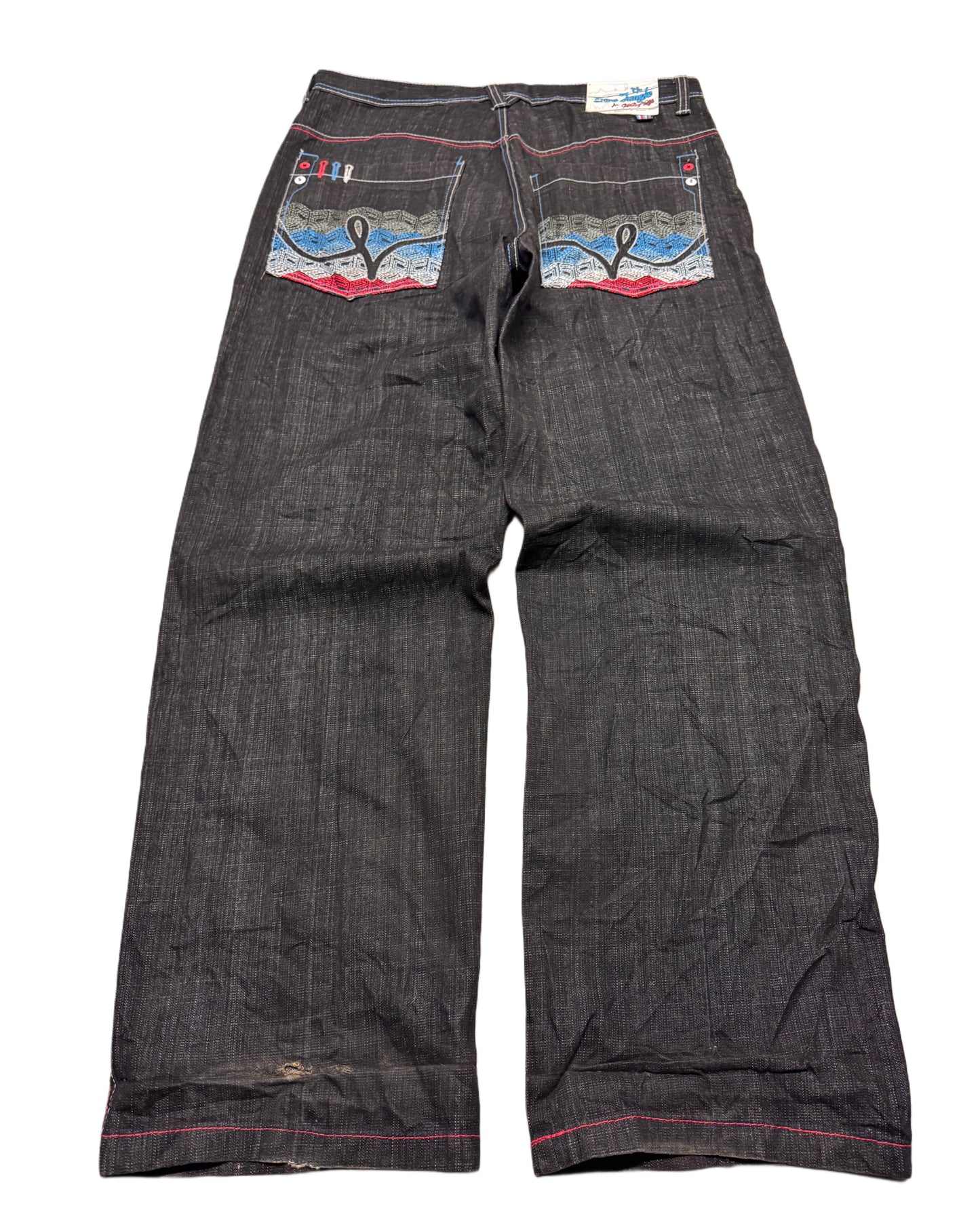 2000‘s 5ive Jungle & Co. Hip Hop Baggy Jeans *rare 38x34