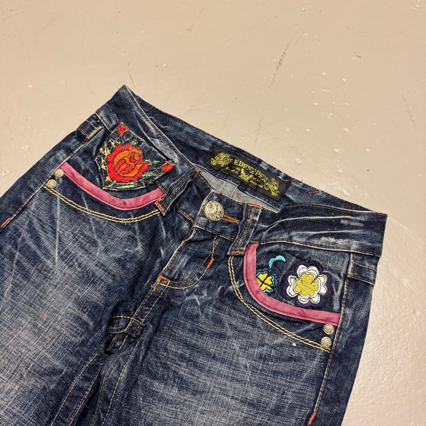 2000‘s Red Pepper Japanese Flared/Low Waist Jeans Women‘s *extrem selten (S)