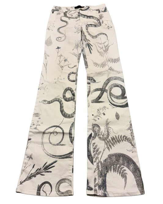 2000‘s Just Cavalli Animal Print Bootcut Jeans Women‘s *very rare 28x34