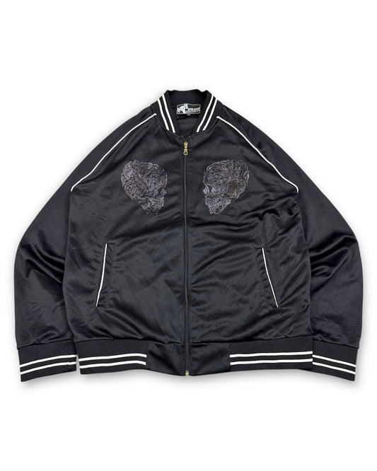 Y2K Center Clease Skull Track Jacket (L)