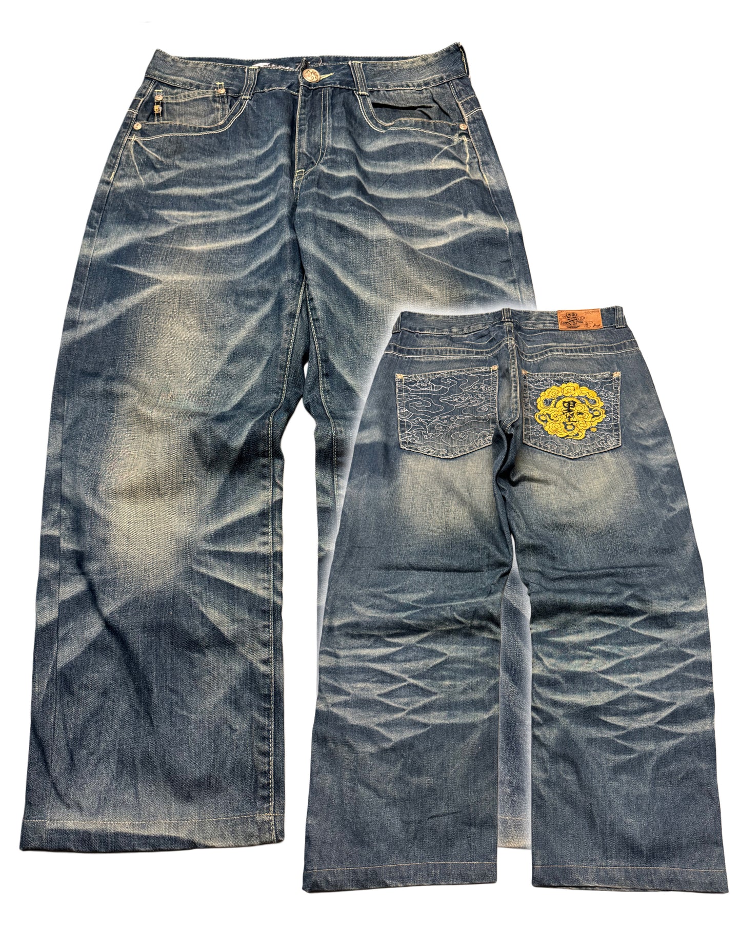 2000‘s Osaka Big Train Japanese Archive Baggy Jeans *very rare 33x30