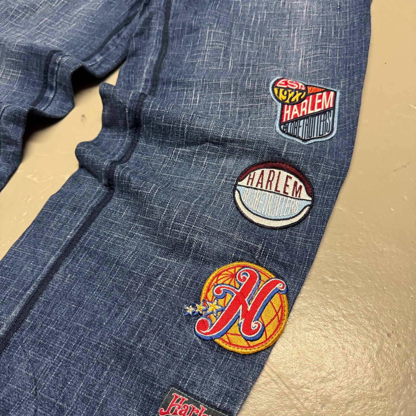 2000‘ Platinum FUBU Harlem Hip Hop Baggy Jeans *rare 28x29