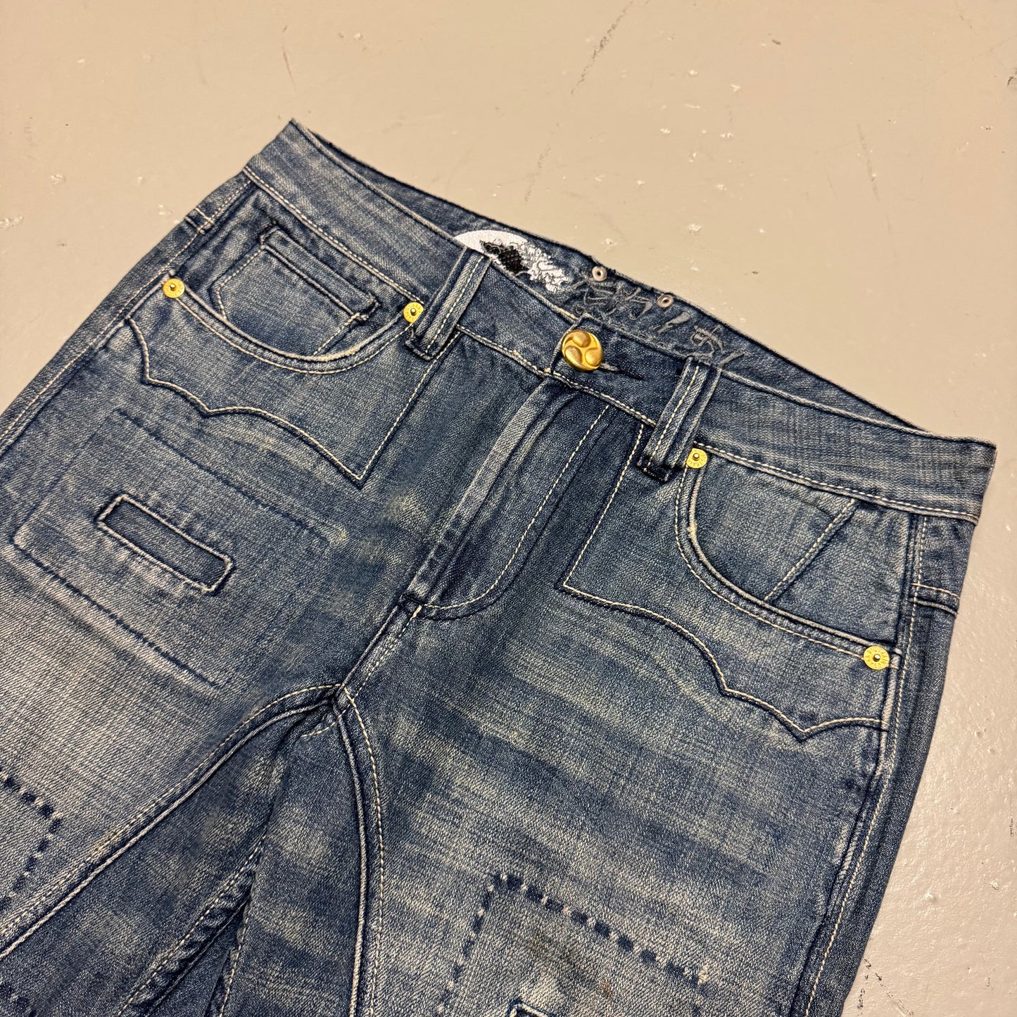 2000‘s Osaka Big Train Japanese Archive Baggy Jeans *very rare 34x33