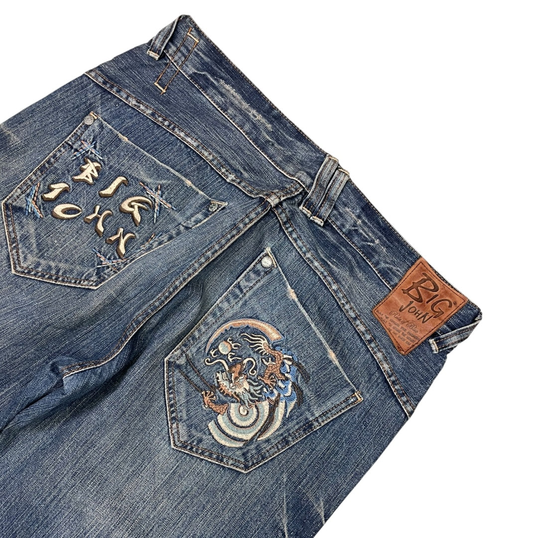 2000‘s Big John Japanese Baggy Jeans *very rare 34x34