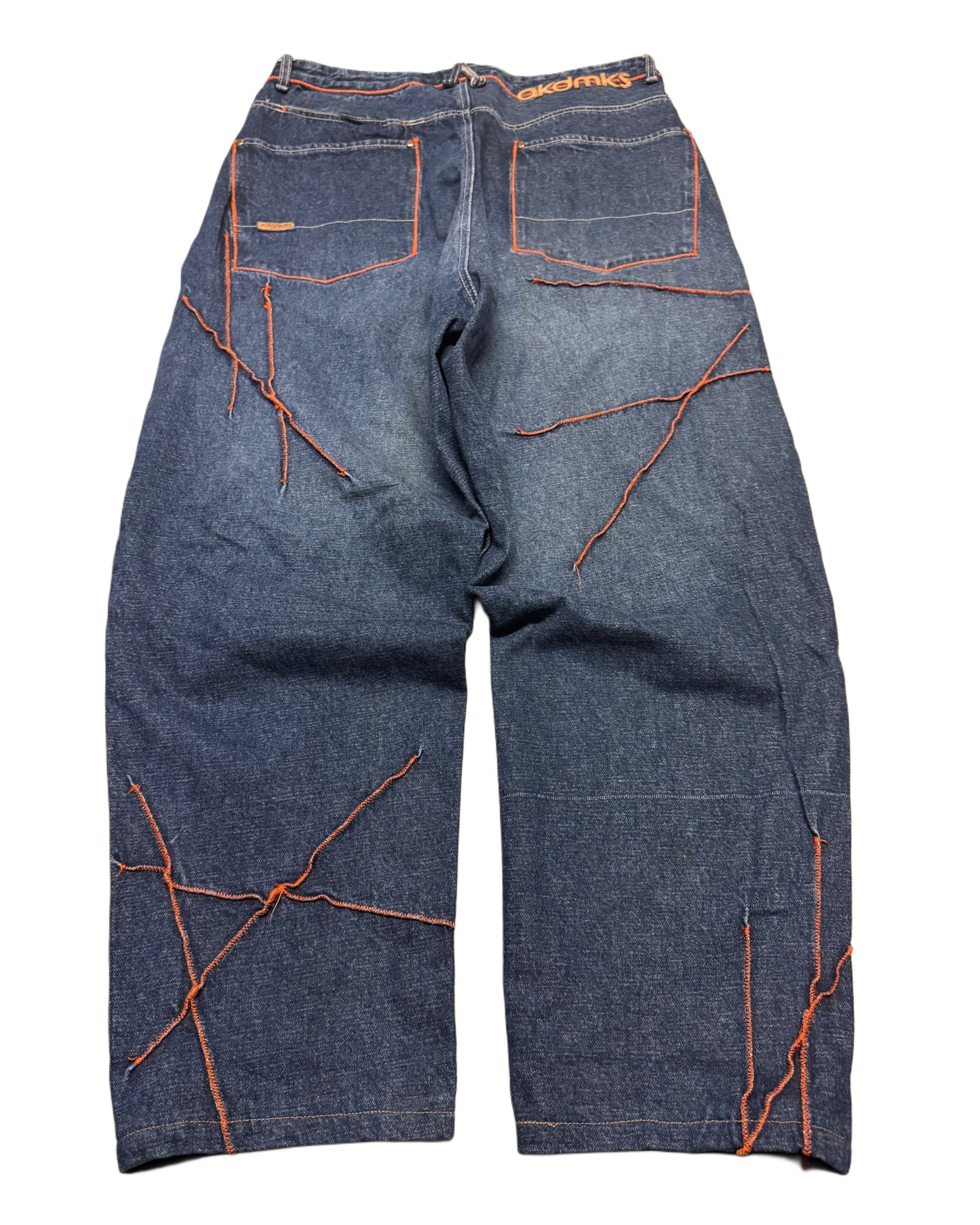 2000‘s Akademiks Hip Hop Baggy Heavy Denim Jeans *very rare 34x33