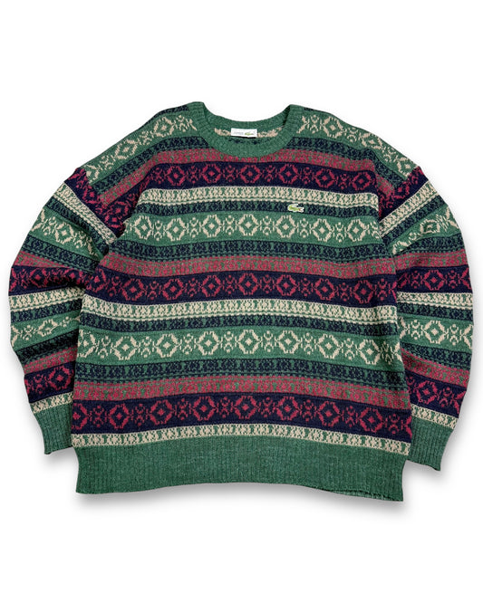 1990‘s Lacoste Chemise made in France Alpaca/Virgin Wool Knit Sweater *very rare (XL)