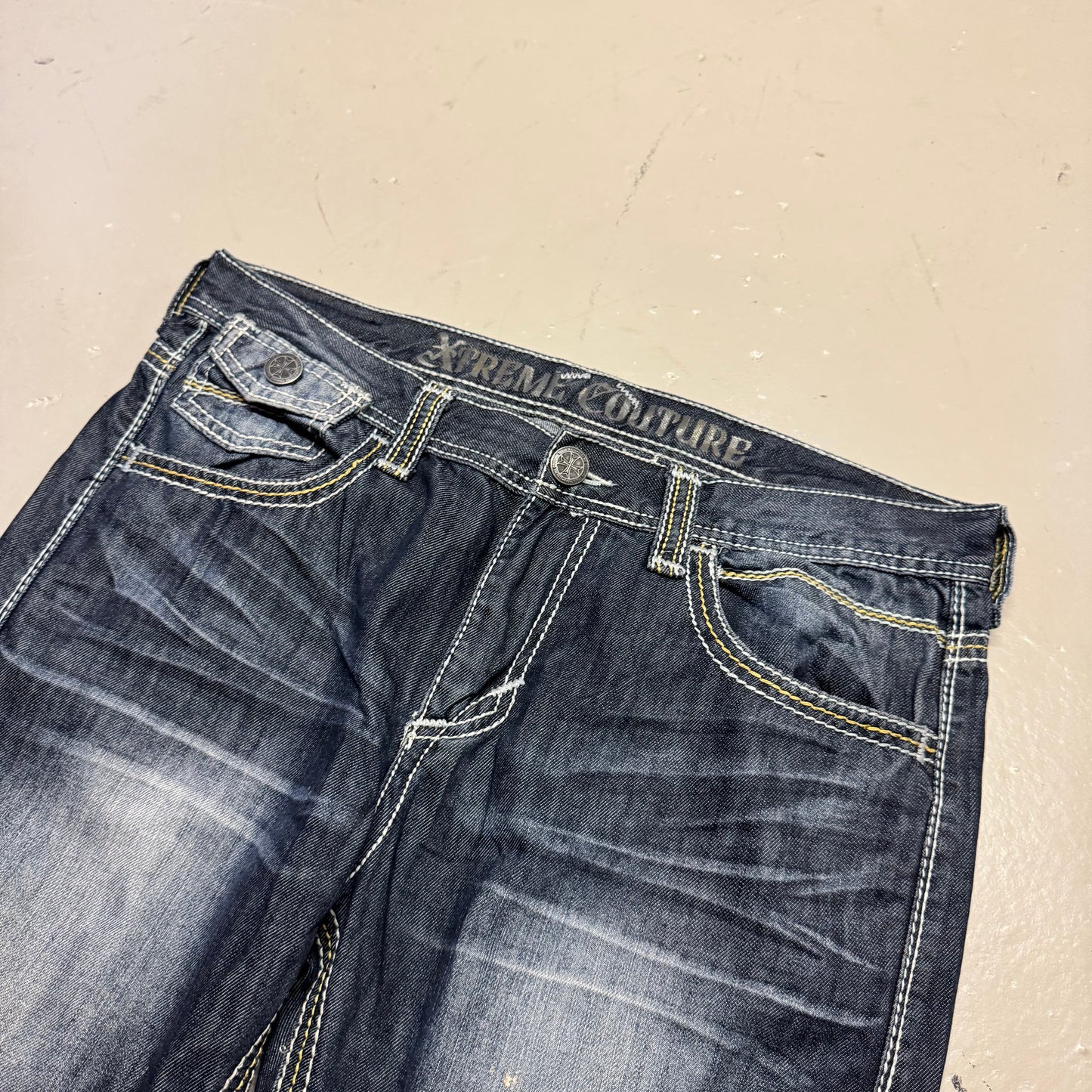 2000‘s Xtreme Couture Baggy Jeans *very rare 34x33
