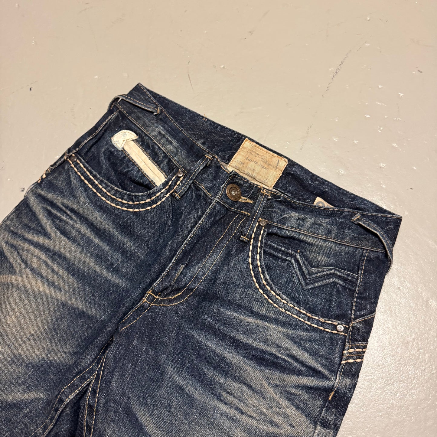 2000's Lolita by Concert Club Japanese Straight Jeans *very rare 28x30