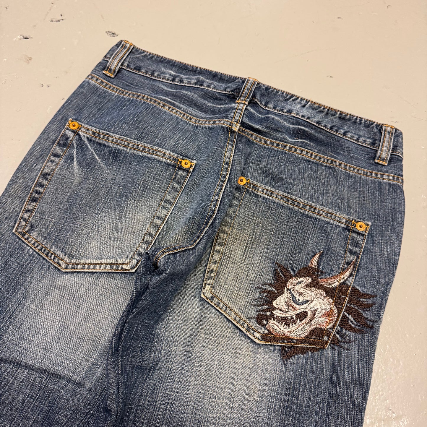 2000‘s Big Group Japanese Baggy/Straight Jeans *rare 31x31