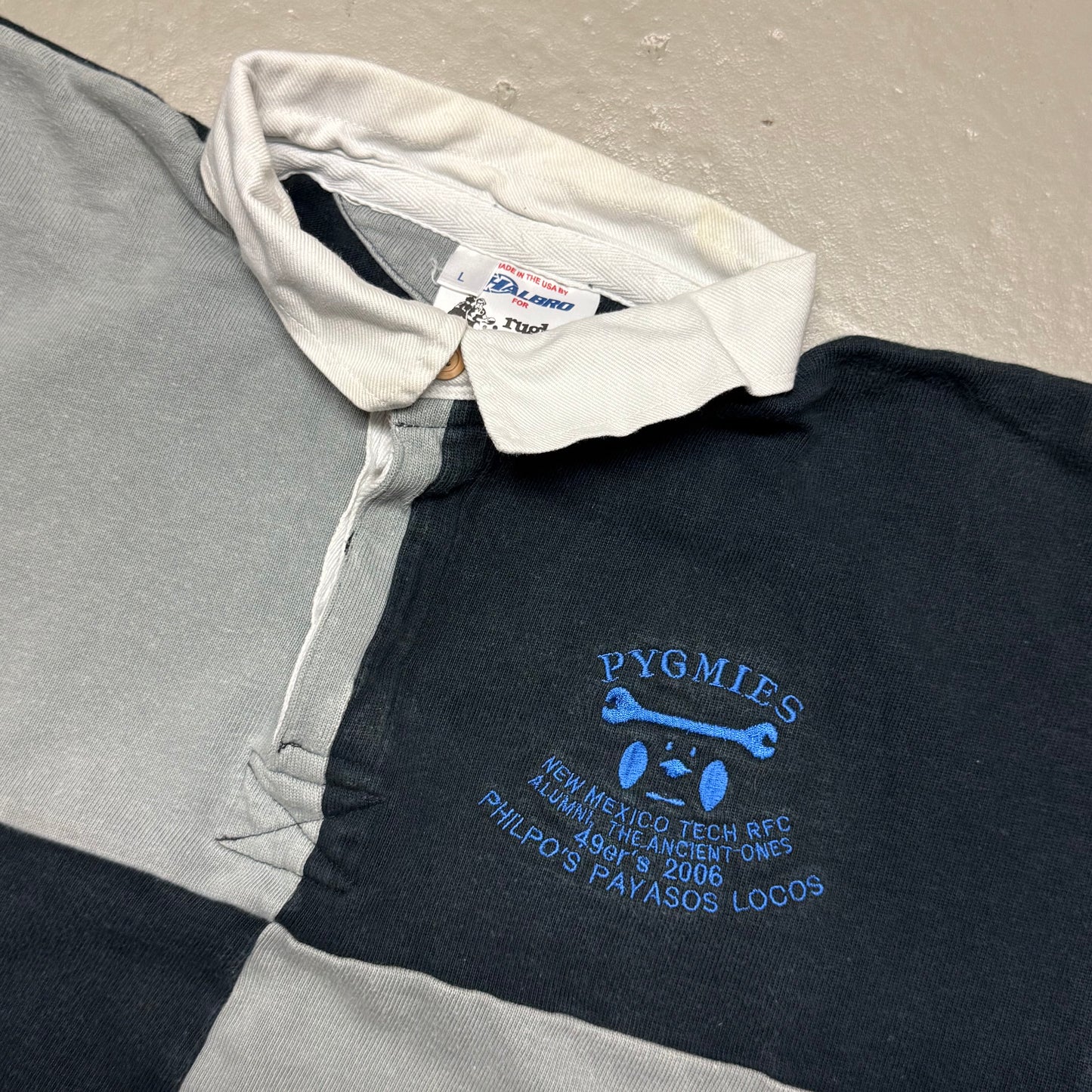2006 Pygmies Rugby Heavy Cotton Polo Shirt made in U.S.A. *rare (L)